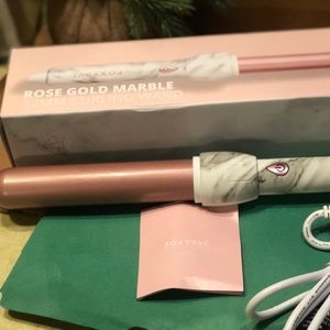 foxybae rose gold marble 32mm curling wand